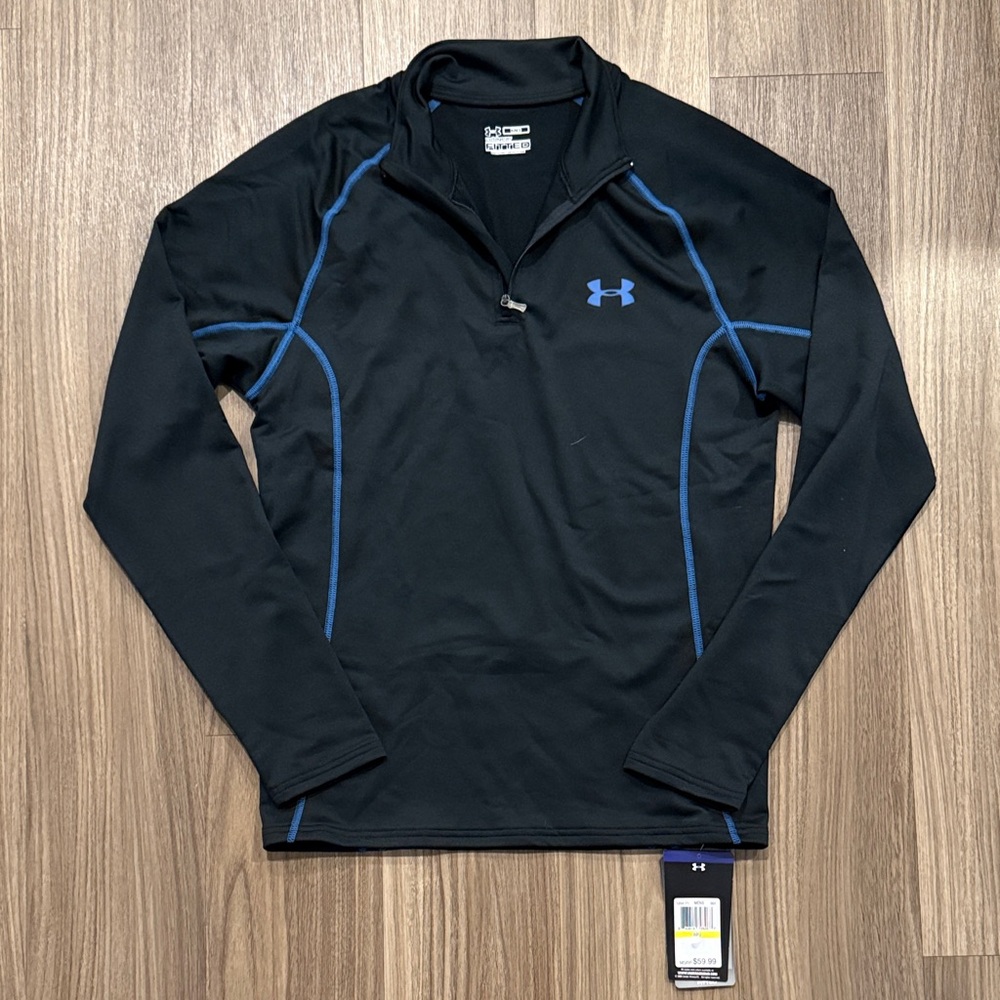 Under Armour Black and Blue Quarter Zip Pullover